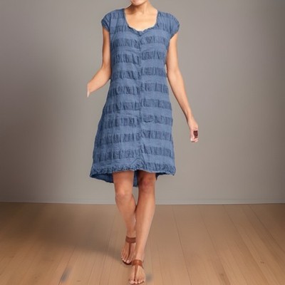 FLAX Dress Women s Lofty Dress In Mineral Wash Blue Size Small