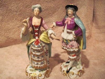 RBloch Porcelain of Paris - Pair of Barber of Sevill Characters- NEW PRICE