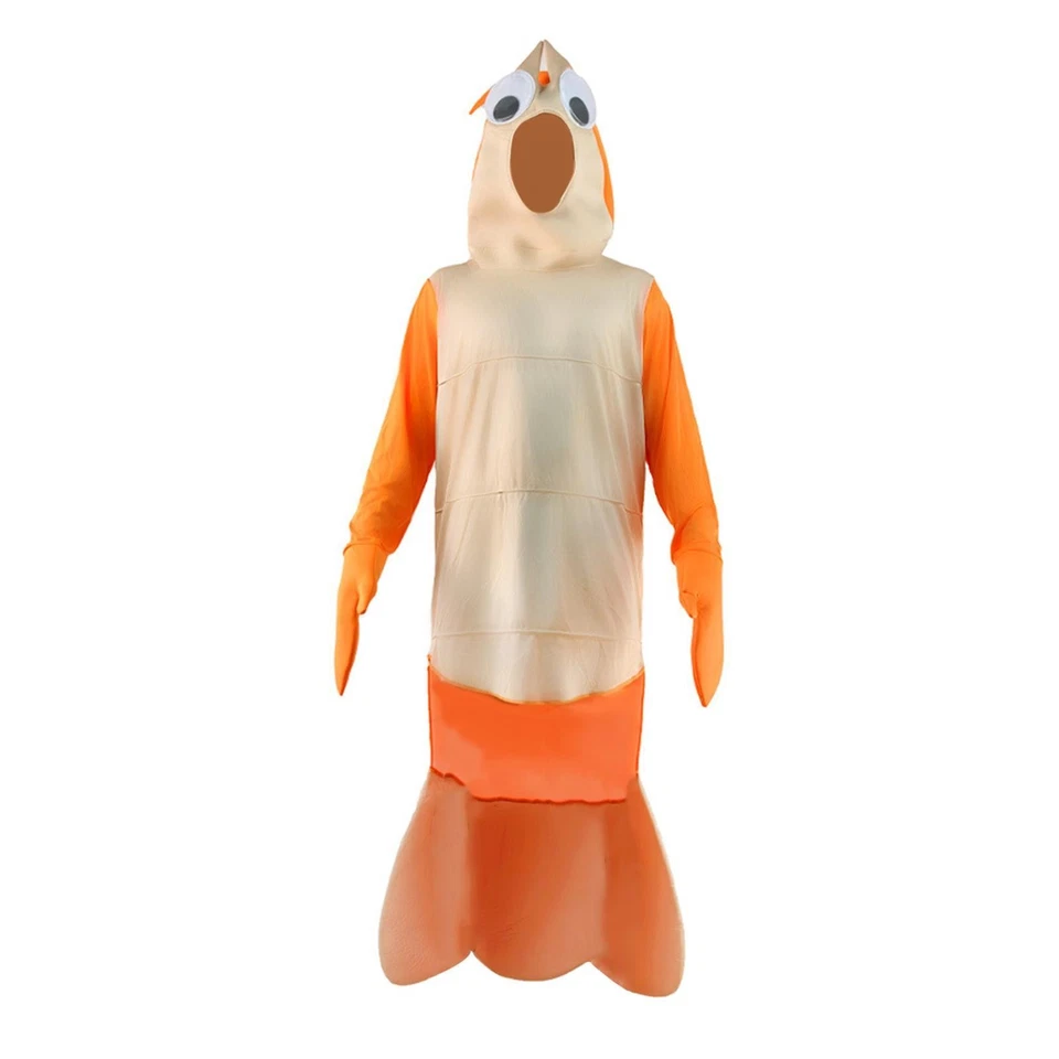 Disfraz de camarón traje con disfraces para fiestas navideñas favores juego de rol actuación en el escenario Foto 4 de 4