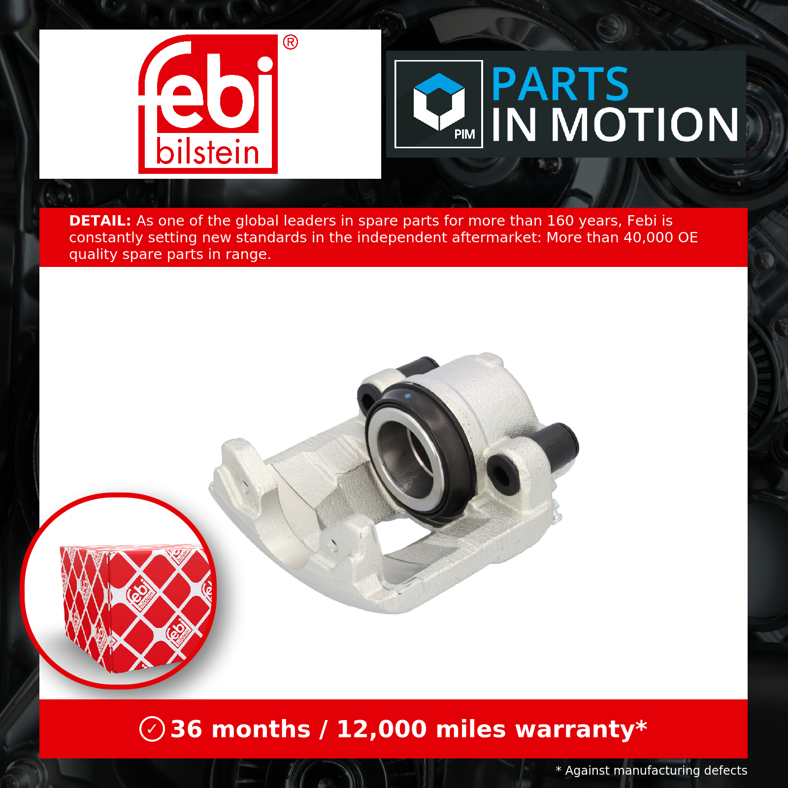 Brake Caliper fits OPEL CORSA E 1.2 Front Right 2014 on 00542412 0542412 Febi