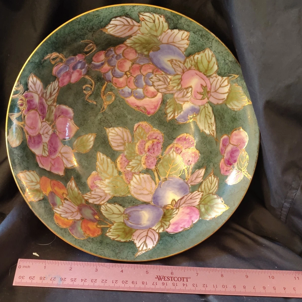 Assiette De Noël Andrea By Sadek – Poinsettia Verte 27 Cm – Céramique Neuve