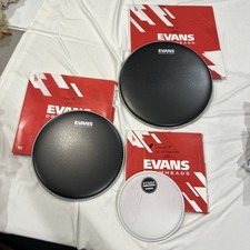 Used Coated Evans Drum Heads 8 , 12 14