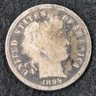 1899 Barber Dime Nice Circulated 90% silver Coin nice to complete Your Album!