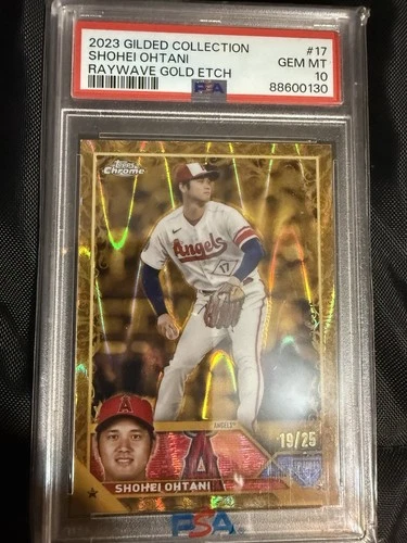 2023 Topps Gilded Collection - Shohei Ohtani #17 Gold RayWave Refractor /25