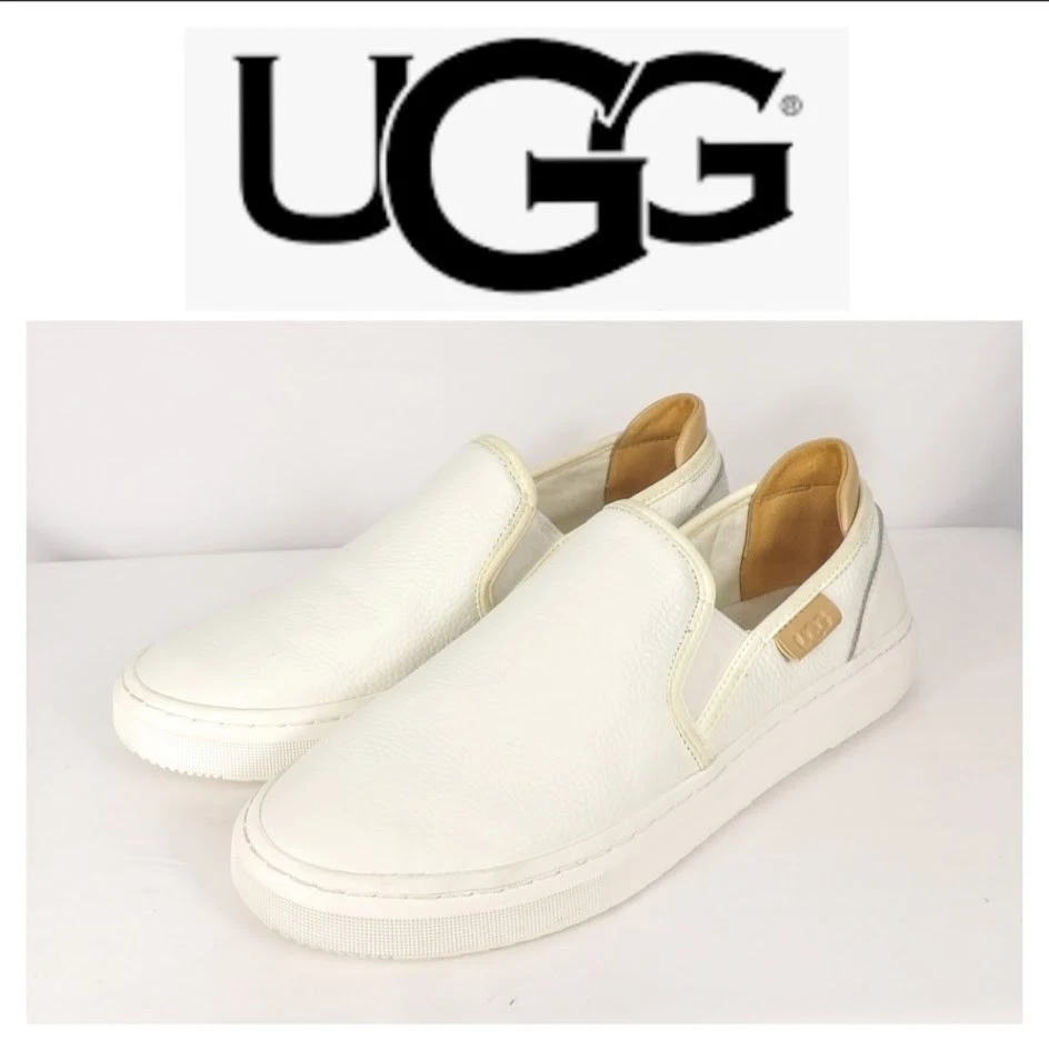 Scarpe slip on UGG ALAMEDA bianche in pelle di ciottoli 1130779 da donna taglia 8 5