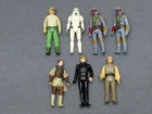 Lot of 7 Vintage Star Wars Action Figures Luke Boba Fett Lobot Boushh Leia