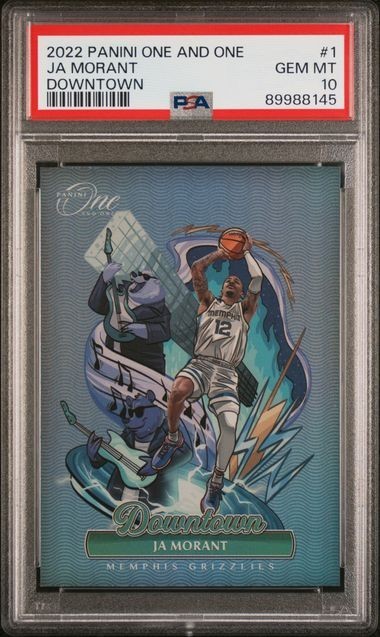 2022 Panini One and One Ja Morant DOWNTOWN PSA 10 #1 Grizzlies NBA Case Hit SSP