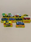 Vintage Lot of 10 Matchbox Diecast Cars with Boxes