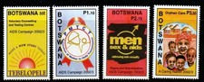 BOTSWANA SG990/3 2002 AIDS AWARENESS MNH