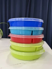 Fpt Family Set Of 5 Divided Compartment Food Storage Containers W/vented Lids