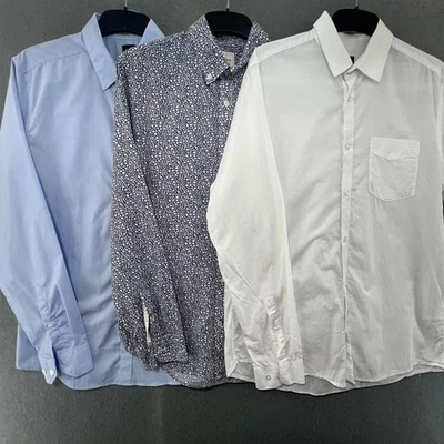 Mens Shirt Bundle M Clean Boy Smart Casual Office Minimalist H&M Gap - Image 1 of 4
