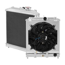 Two Row Aluminum Radiator With Shroud Fan For 1992-2000 Honda Civic 1.6l Manual Two Row Aluminum Radiator With Shroud Fan For 1992-2000 Honda Civic 1.6l Manual