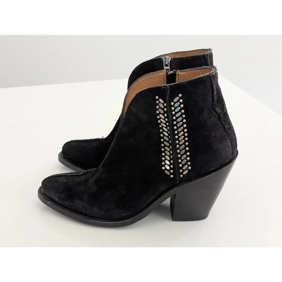 Women's Calleen Cordero Nikita Ankle Boots Black Suede US Size 8.5 Retail $620 - Image 2 of 4