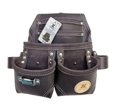 20-122 Heavy Duty Leather and Polyester Tool Bag, Dark Brown