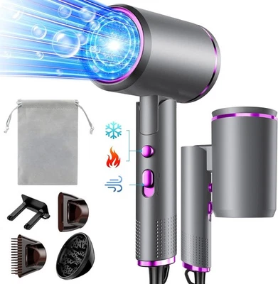 VBRISI Haartrockner, 2400W Faltbarer Ionen Föhn, Professioneller Reisefön