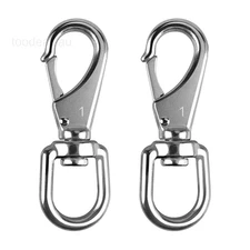 304 Stainless Steel Swivel Snap Hooks, 2 Pack 3.5 Inch 1#3.5, Silver