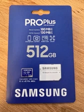 Samsung Pro Plus MicroSDXC 512GB Card with SD Card Adapter