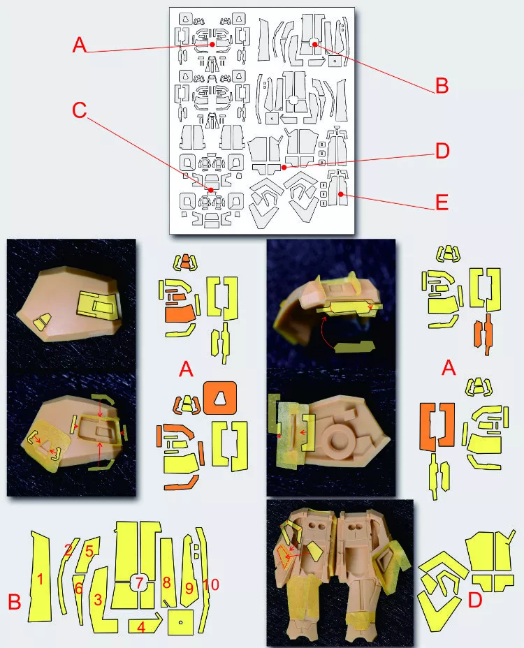 Precut Masking Tape for Fortune Meow MG 1/100 Kyrios Conversion