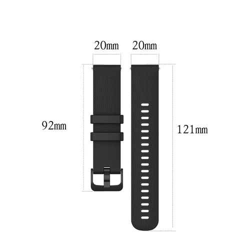 Silicone Watch Band Strap for Garmin Venu Sq 1 / 2 / Music (Quick Release 20mm) - Picture 2 of 7