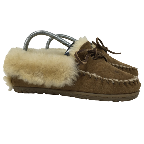 LL Bean Womens Slippers Wicked Good Moccasins Shearling Size 6m 130484