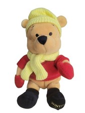 Disney Store Winter 2002 Winnie the Pooh 8" Plush Mini Bean Bag