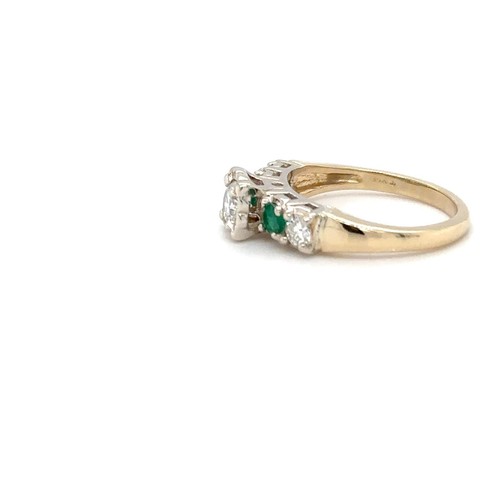 Natürlicher Diamant & Smaragd Ring 14K massiv Gold 0,64tcw Verlobungsring Mai grün - Bild 15 von 16