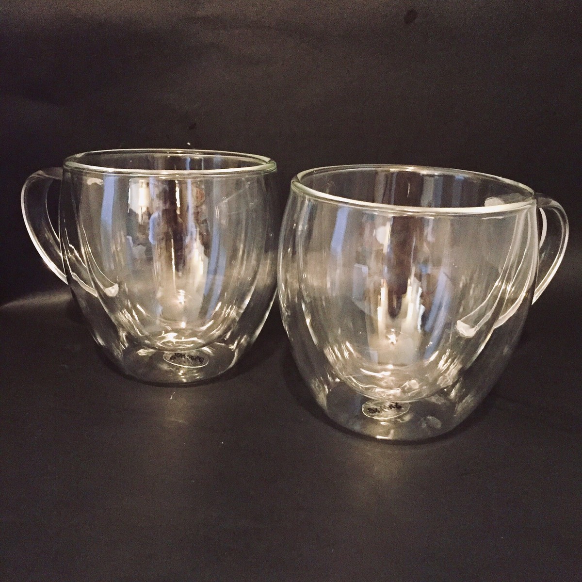 Smeese 4 Double Wall Glass Coffee Mugs New | eBay