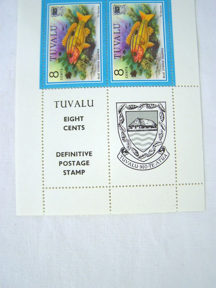 Tuvalu Eight Cents Stamps Definitive Postage Stamp Set - Image 2 of 4