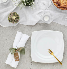 Celebration Kuchenteller ca. 23 x 23 cm Teller flach Celebration NEU weiß