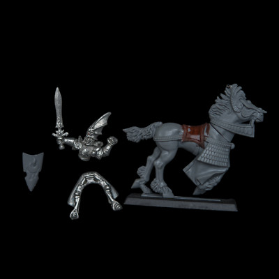 Hochelfen Lord on Horse Metall OOP Stripped Warhammer Fantasy