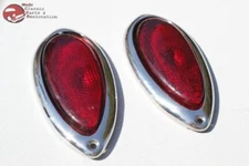 Ford Hot Rat Street Rod Custom Car Truck Tear Drop Tail Light Lamp Lenses Bezels
