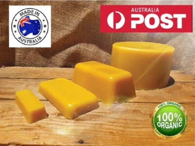 Beeswax Pure 100% Australian Organic Blocks -Branded- 100g- 5kgWax Candles Wraps - image 1 of 4