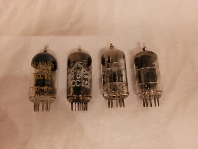4x ECC85 Röhren Telefunken, Lorenz, Funkwerk Erfurt, valves/tubes - Bild 1 von 3