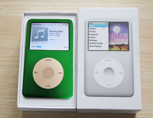 iPod classic 第7世代  160GBからSD256GBに紫　パープル