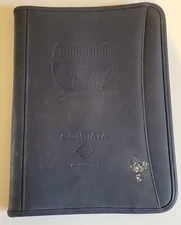 Leed’s Portfolio Notebook Cover Navy Faux Leather Zip Around Truckload Carriers