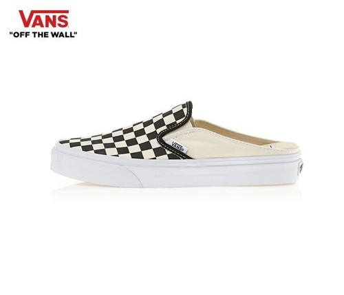 vans mule checkerboard