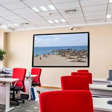 100 Inch Projector Screen 16:9 Foldable Wrinkle Resistant Precise Holes HD Proje