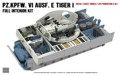 RYEFIELD MODEL RFM RM-5141 1/35 Pz.Kpfw.VI Ausf.E Tiger I Interior Set
