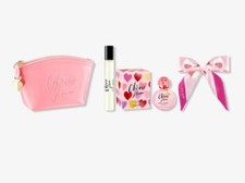 KATE SPADE Cherie Perfume Mini Travel Cosmetic Bag Pouch Scarf 4-Pc Set