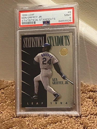 1994 Leaf Statistical Standouts Ken Griffey Jr PSA 9 #6 Card NEW CASE LOW POP