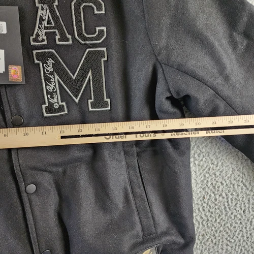 AC Milan Coach Jacket Men's M Black Full Front Button Closure With Side Pockets image 9