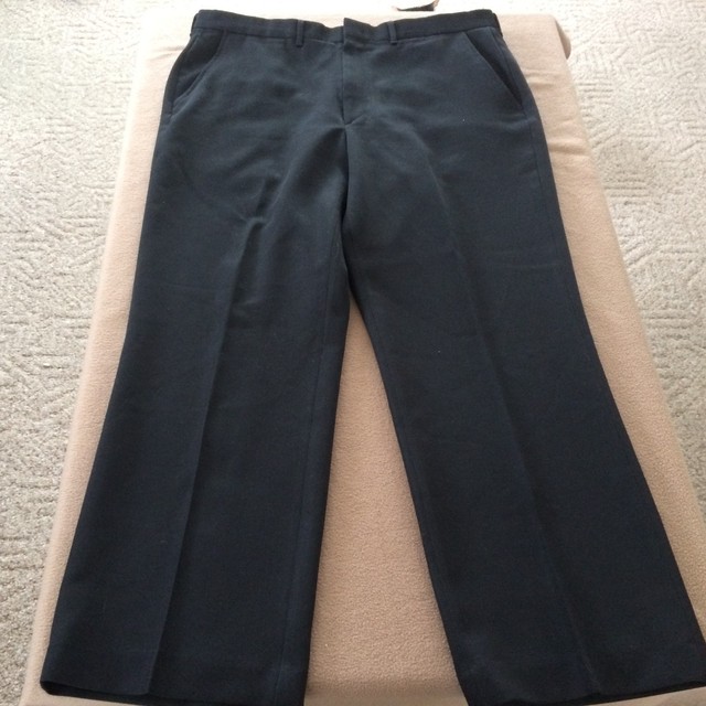 Men's black polyester dress pants size 40 x 30 great condition eBay