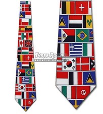 World Flag Ties Countries Necktie United Nations Mens Neck Tie Brand New