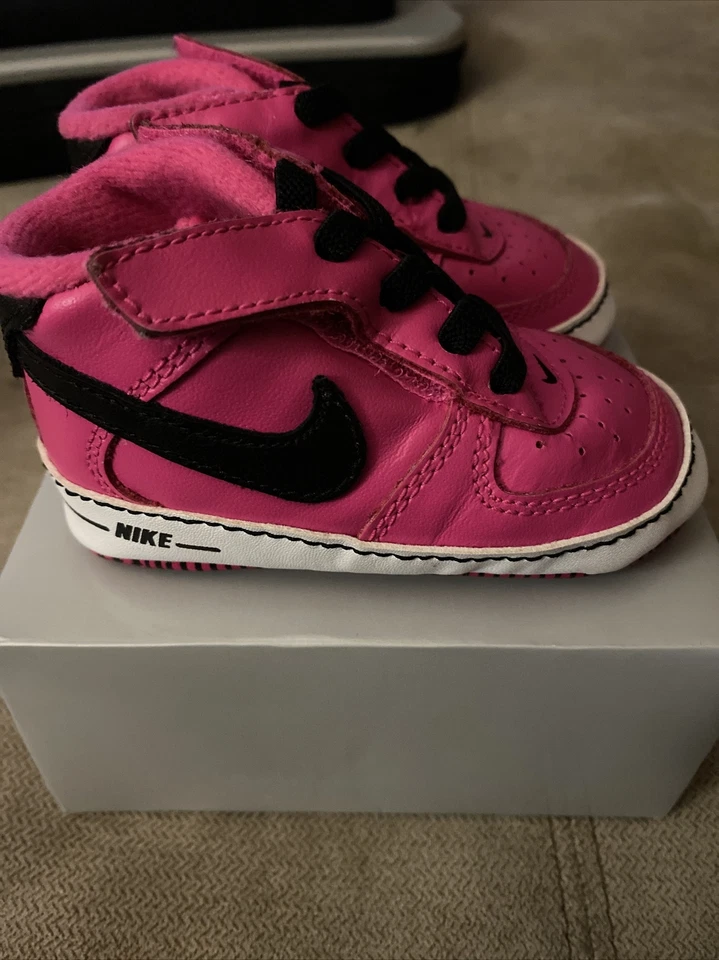 Nike 325337-004 Baby Force 1 Rosa Zapatilla Cuna Zapatos Infantil EE. UU. Talla 3C en caja Foto 4 de 4