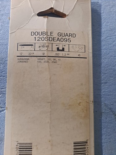 Genuine Oregon Double Guard 12” Chainsaw Bar 120SDEA095 3/8 Pitch 1.3mm 45 Link - Picture 2 of 4