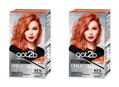 2x got2b Edelmetall Dauerhafte Haarfarbe M97 Coral Metallic Blond , EA734966