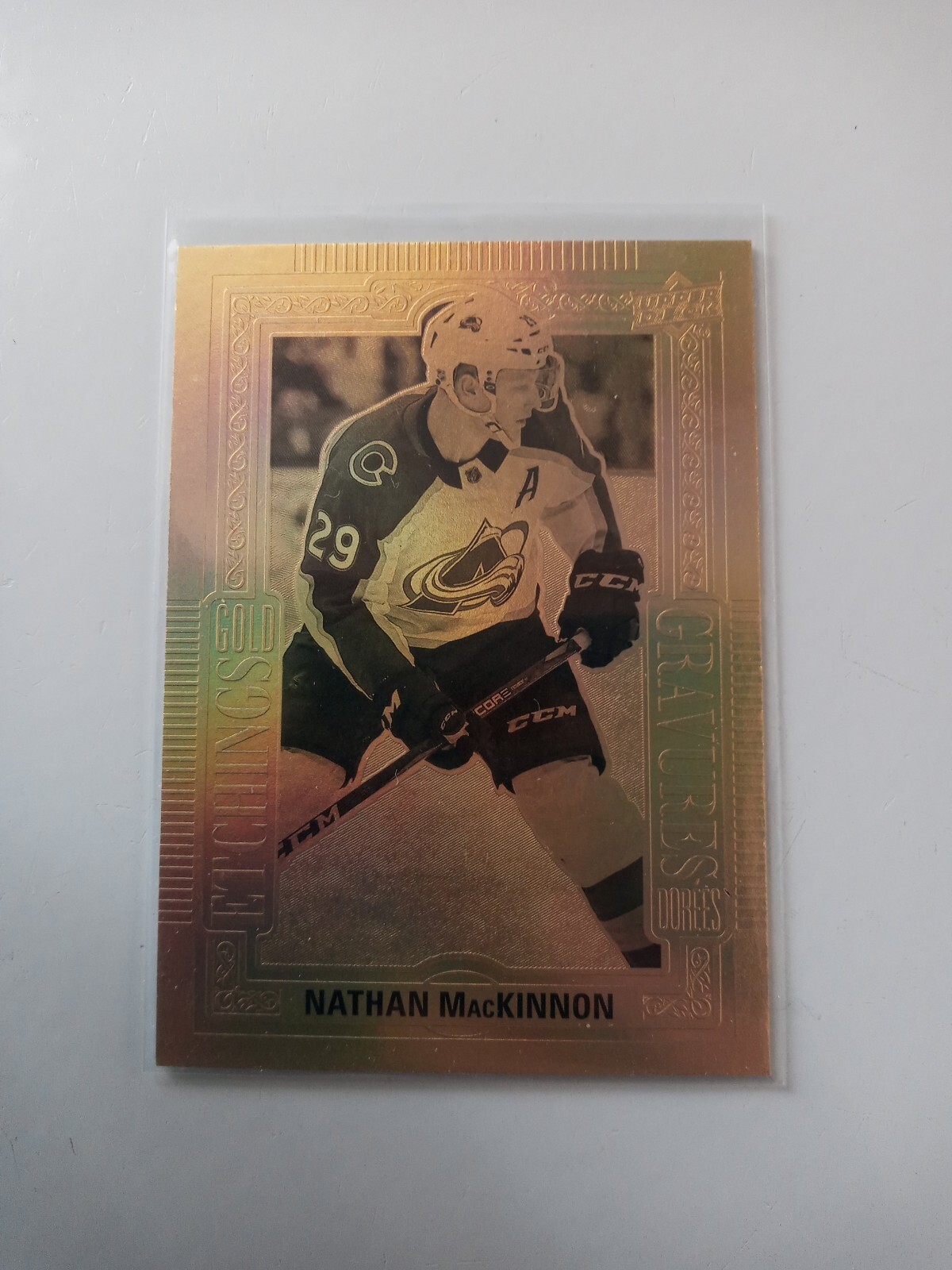 2018-19 Upper Deck Tim Hortons Nathan Mackinnon Gold Etchings #GE-9 Avalanche