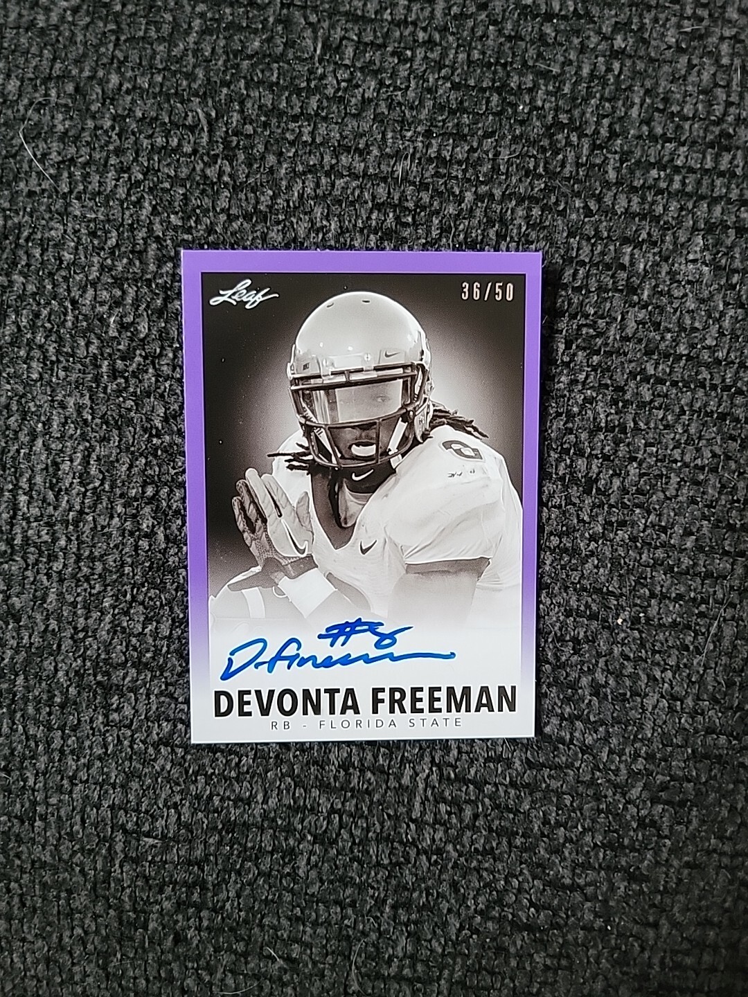 Devonta Freeman Leaf Originals 1960 Autographs #DF2 Purple