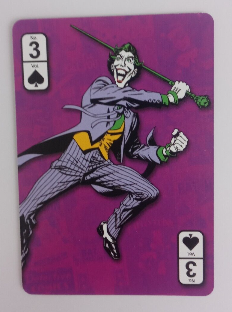 DC Comics Retro Joker Playing Card 3 Spades | eBay