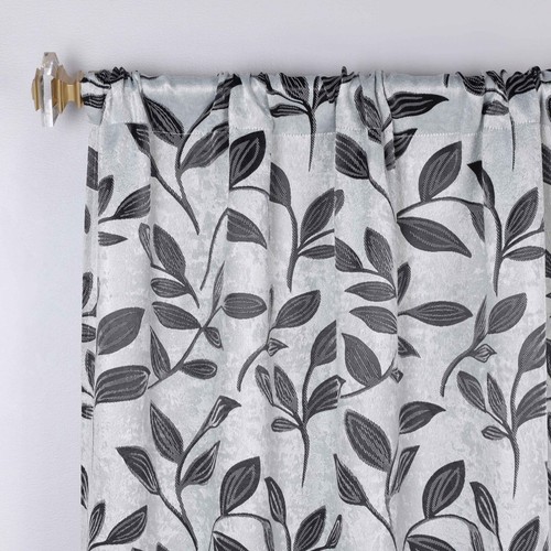 Leaves Washable 36" Wide Rod Pocket Room Darkening Blackout Curtains, Set of 2 - Picture 127 of 171
